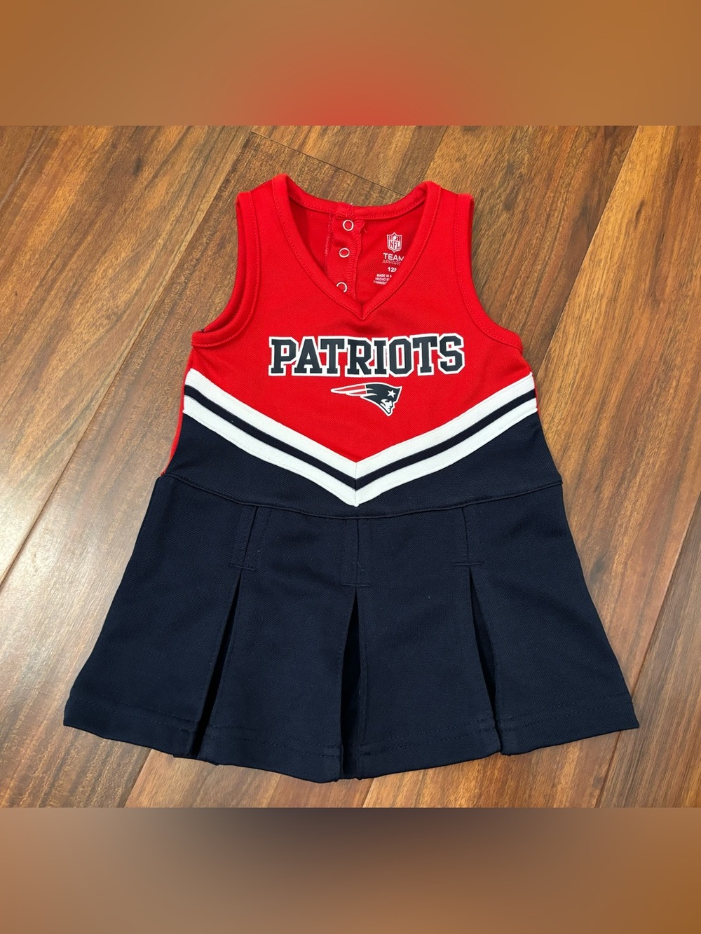 New England Patriots Red/Navy NFL sleeveless cheerleader dress